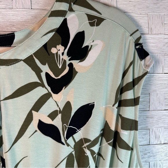 Liz Claiborne floral, tropical mini dress drawstring waist tropical plus size - Picture 4 of 10